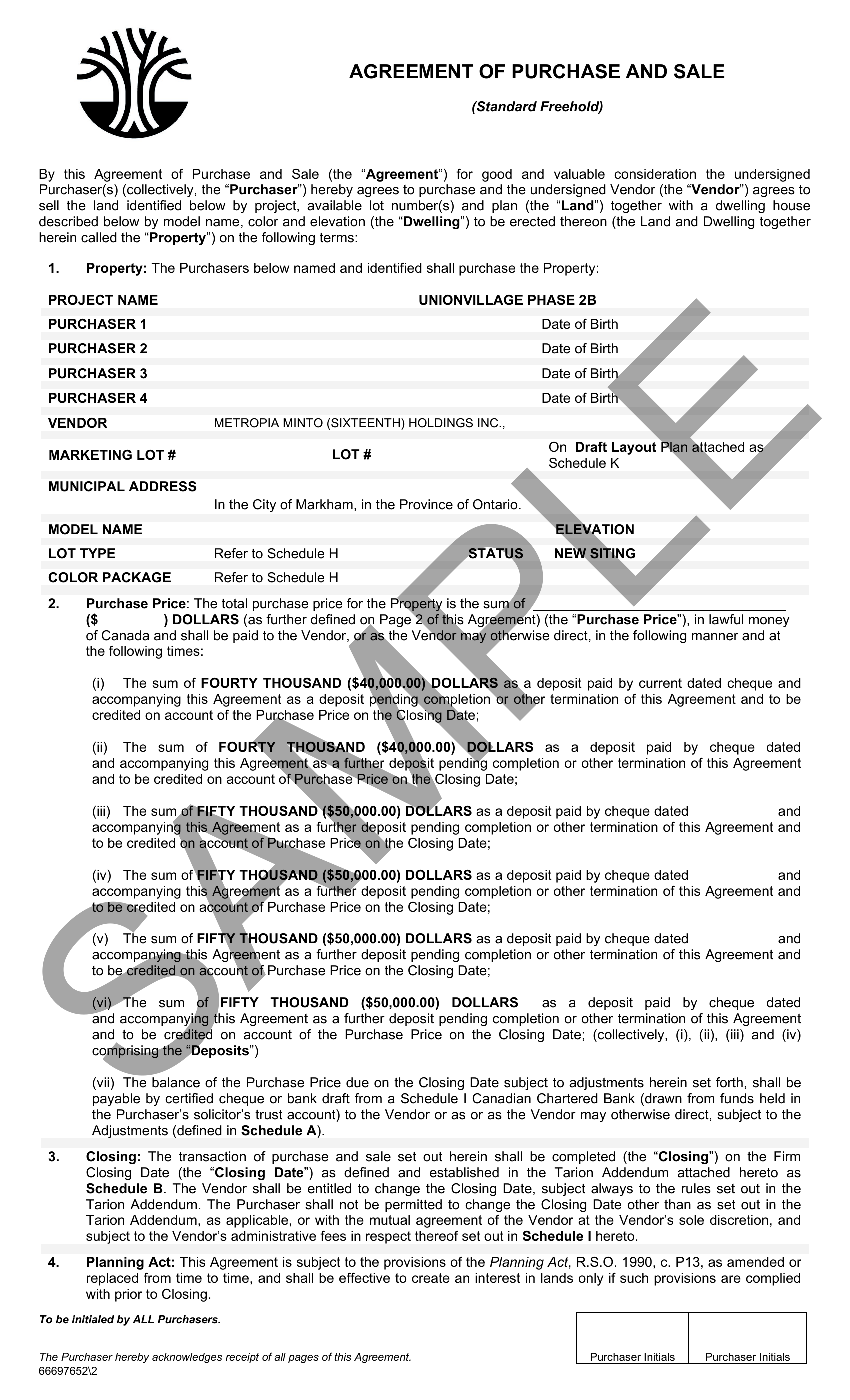 Union Village APS   Phase 2B   SAMPLE page 1